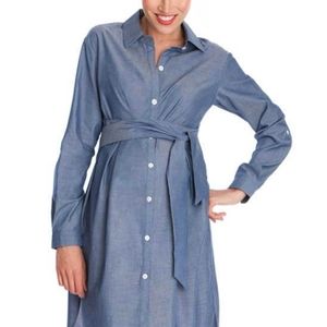 Chambray Maternity Dress